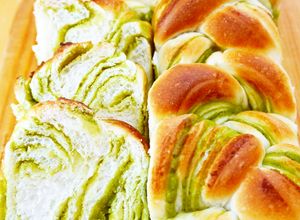 抹茶あん三つ編みあん食パンHBスクエア型-レシピのメイン写真