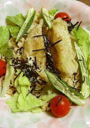 餃子とおくらで、サッポロ一番冷しラーメン-レシピのメイン写真