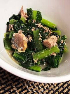 簡単!鯖缶と小松菜の和え物-レシピのメイン写真