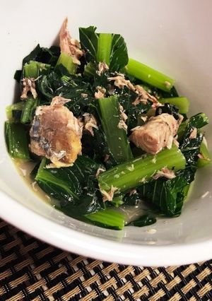 簡単！鯖缶と小松菜の和え物-レシピのメイン写真
