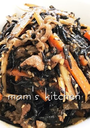 お弁当にも☆牛肉とひじきのこってり味噌煮-レシピのメイン写真