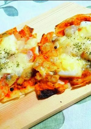 春巻きの皮でパリパリピザ-レシピのメイン写真