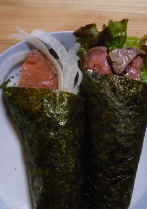 かみきれ～るローストビーフ手巻きずし-レシピのメイン写真