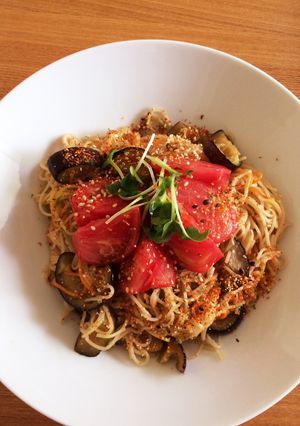 茄子のそうめんチャンプルー-レシピのメイン写真