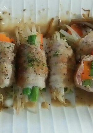 もやしは神！肉巻き野菜(*´³`*)-レシピのメイン写真