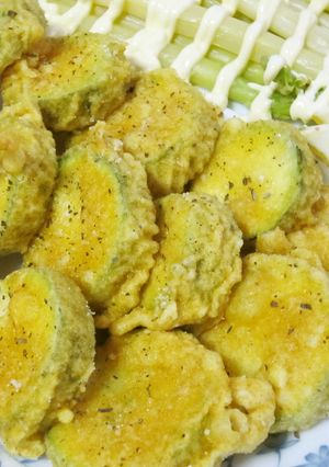 ズッキーニの天ぷらカレー風味-レシピのメイン写真