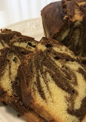 ほろ苦コーヒーマーブルパウンドケーキ♪-レシピのメイン写真