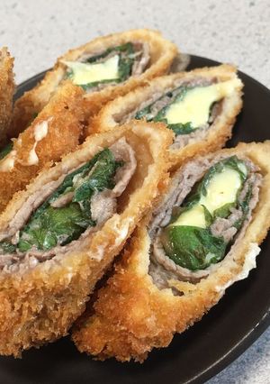 大葉とチーズと梅肉の牛肉巻き揚げ-レシピのメイン写真