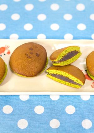 ニコニコ抹茶どら焼き-レシピのメイン写真
