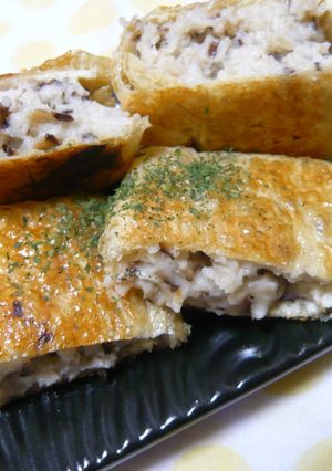 ☆『椎茸クリームを油揚げにｉｎ』焼き☆-レシピのメイン写真