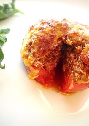 トマトのスパイシー肉詰めチーズ焼き-レシピのメイン写真
