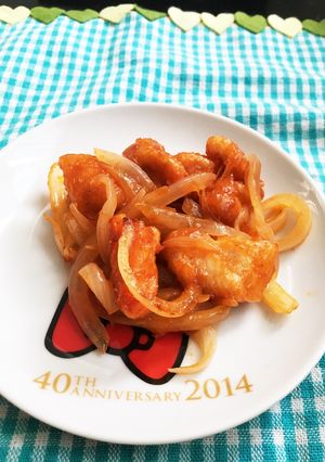 鶏肉と玉ねぎだけ☆簡単ケチャップ炒め☆-レシピのメイン写真