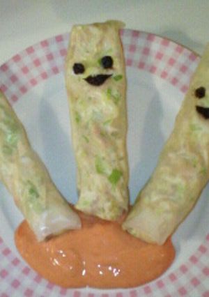 ハロウィンに☆お化けの生春巻き-レシピのメイン写真