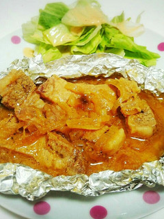 豚肩ロースの味噌バターホイル焼き-レシピのメイン写真