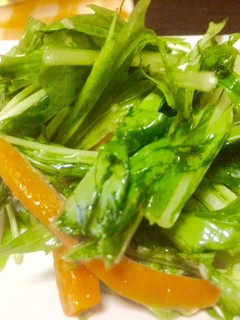 おつまみに♥✿水菜と残り野菜でナムル✿-レシピのメイン写真