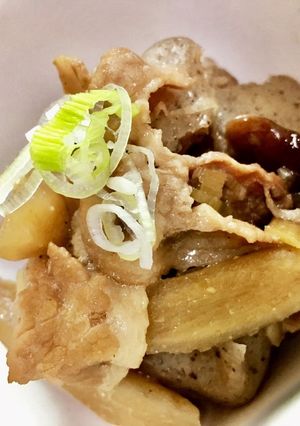 こんにゃくと豚肉の味噌煮-レシピのメイン写真