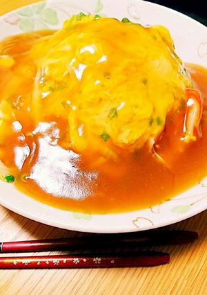 餡たっぷり♪かにかまで簡単♪天津飯-レシピのメイン写真