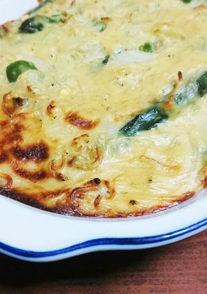 アスパラガスと釜揚げしらすのグラタン-レシピのメイン写真