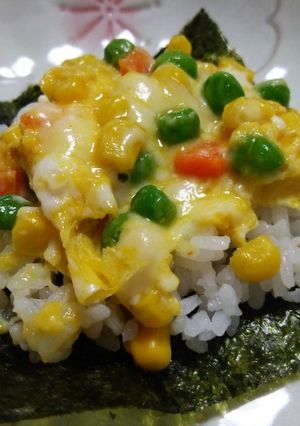 カレー＆チーズ☆カラフルエッグ手巻き寿司-レシピのメイン写真