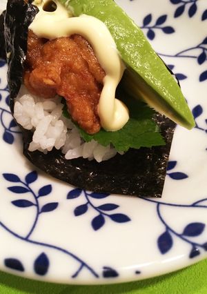 神手巻き☆子供大好き唐揚げ＆アボ-レシピのメイン写真