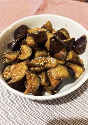 絶品！長茄子のゴマ油炒め-レシピのメイン写真