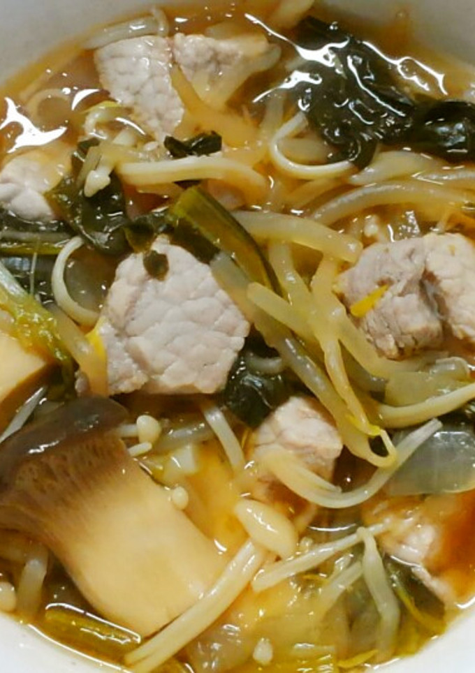 豚肉ともやしと小松菜 きのこの和風煮✿-レシピのメイン写真