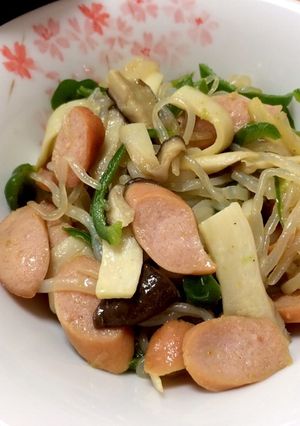 簡単節約晩ごはん②糸こんの炒めもの-レシピのメイン写真