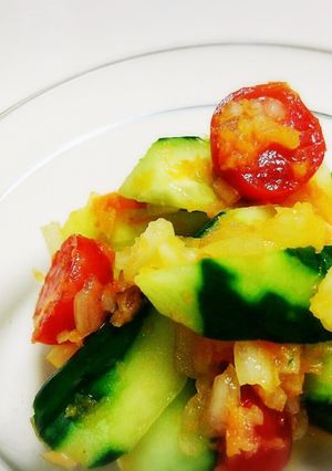 袋で簡単！夏野菜のイタリアン浅漬☆-レシピのメイン写真