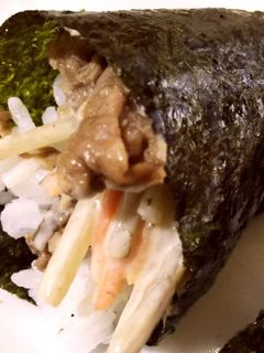 焼肉&ごぼうサラダの手巻き寿司-レシピのメイン写真