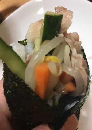 ナムルと冷しゃぶの手巻き-レシピのメイン写真