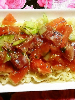 トマトと生ハムでサッポロ一番冷しラーメン-レシピのメイン写真