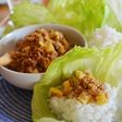 筍入り肉味噌でレタスご飯♪