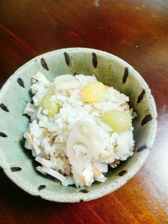 蓮根の炊き込みご飯-レシピのメイン写真