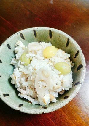 蓮根の炊き込みご飯-レシピのメイン写真