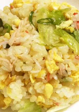 超楽々 松茸風味和風レタス炒飯作ります。-レシピのメイン写真