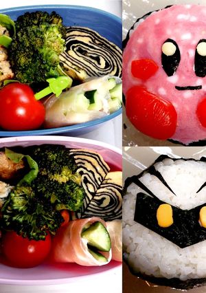 カービィ&メタナイト遠足キャラ弁当〜✨-レシピのメイン写真