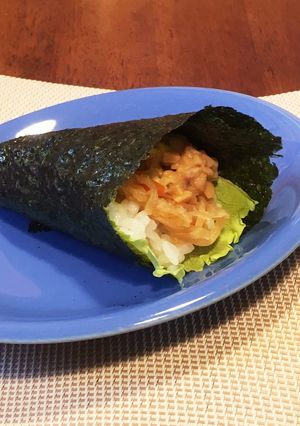 切り干し大根の煮物と納豆の手巻き-レシピのメイン写真