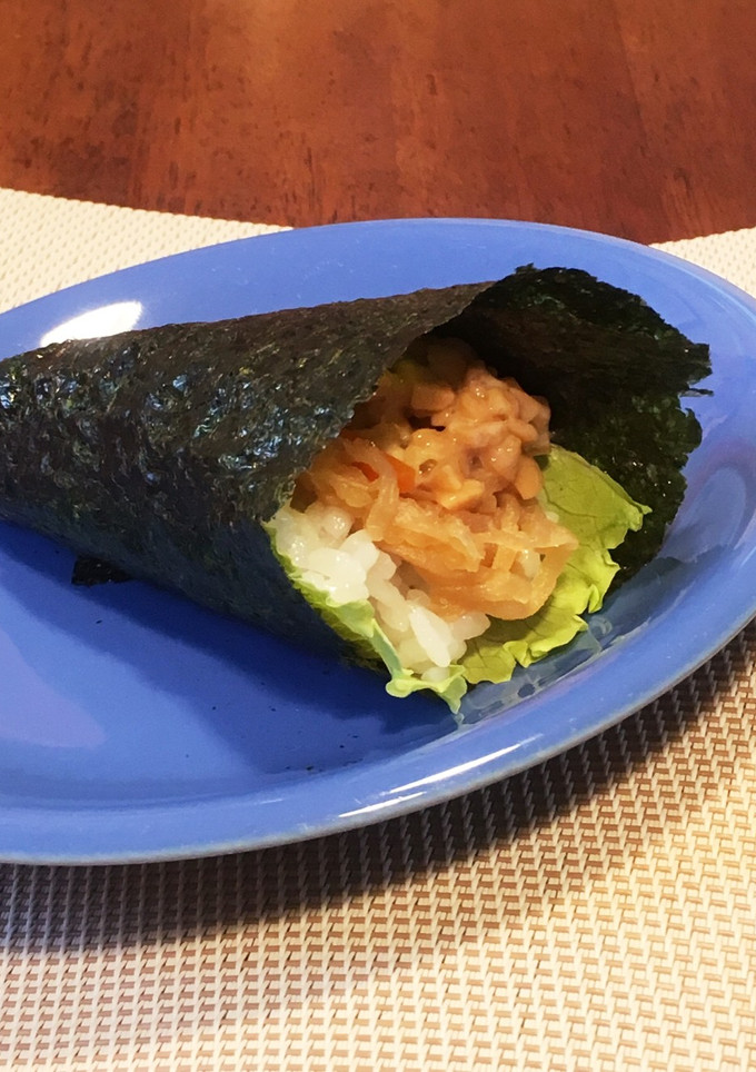 切り干し大根の煮物と納豆の手巻き-レシピのメイン写真