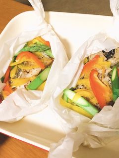 レンチン♫彩り野菜とタラの蒸しポン-レシピのメイン写真