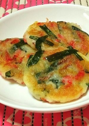 はんぺんジャガイモニラのチヂミ風お焼き-レシピのメイン写真
