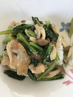 豚小松菜のマヨぽん丼-レシピのメイン写真