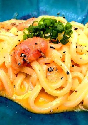 2分で出来る♪簡単明太カルボナーラうどん-レシピのメイン写真