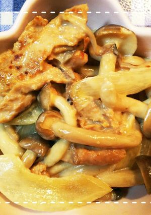 簡単!豚肉としめじのマヨしょうが炒め-レシピのメイン写真