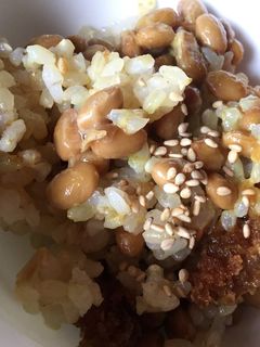 納豆と冷凍コロッケのまぜご飯-レシピのメイン写真
