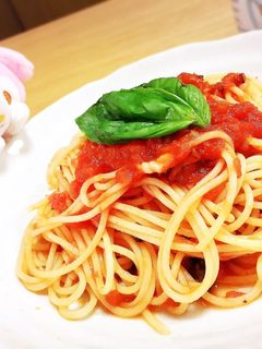 トマトとバジルの冷製パスタ-レシピのメイン写真
