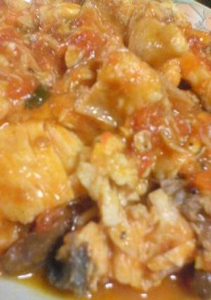 魚のあらのﾄﾏﾄ煮-レシピのメイン写真