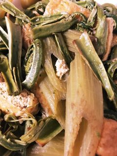 ふきとこごみとお揚げさんの炒め煮-レシピのメイン写真