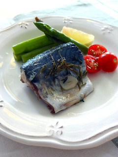 鯖とグリーンアスパラのハーブ焼き-レシピのメイン写真