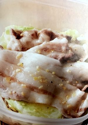 レンジで簡単★豚肉だんだん蒸し-レシピのメイン写真
