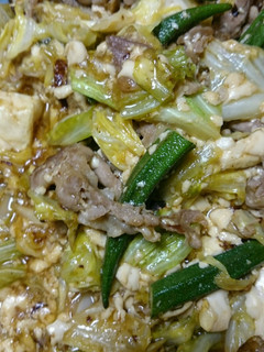 キャベツ、豆腐、オクラでヘルシー豚焼肉-レシピのメイン写真